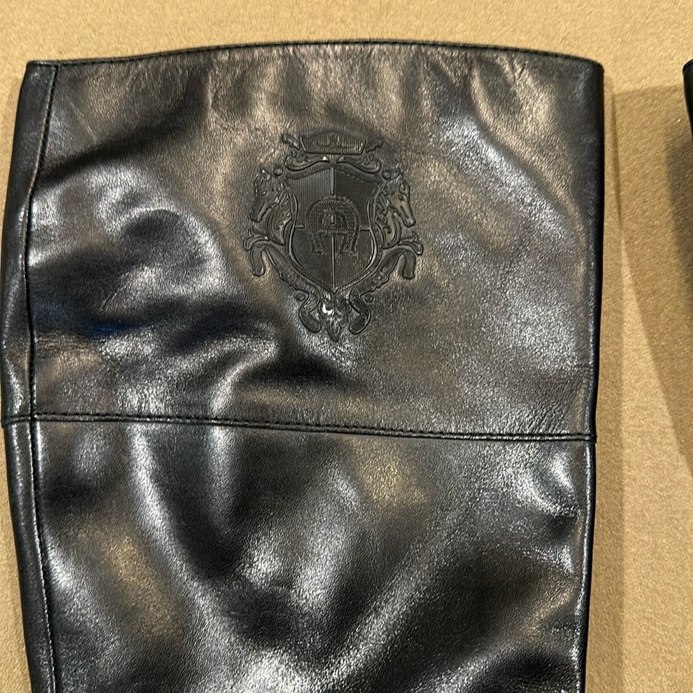 Etienne Aigner Riding Boots, Black Size 9